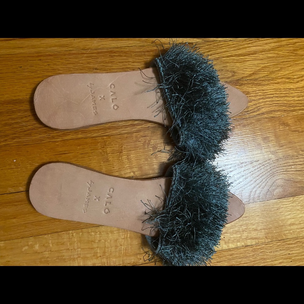 Calo z By James Blue Fringe Sandals Size 39 from Tulum